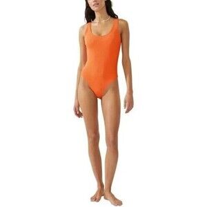 COTTON ON Women's Low-Back Cheeky coverage One-Piece Swimsuit Orange Medium